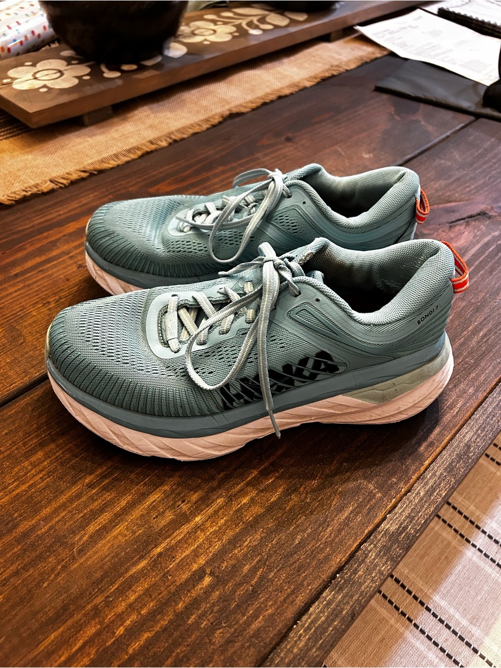 Hoka One Bondi 7 Women's Teal Running Shoes